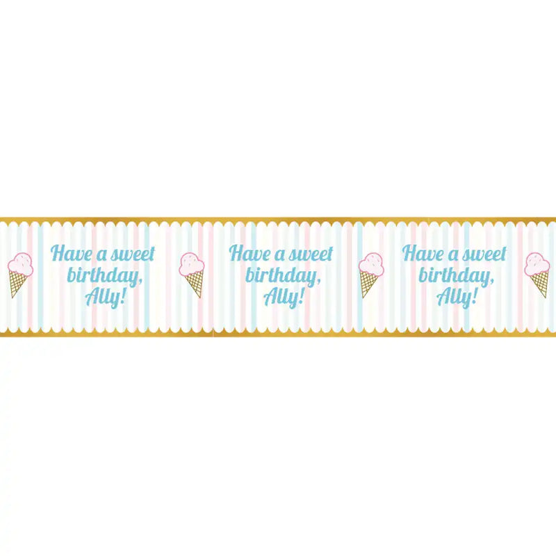 Scoops of Fun Personalised Table Runner Personalised Runner