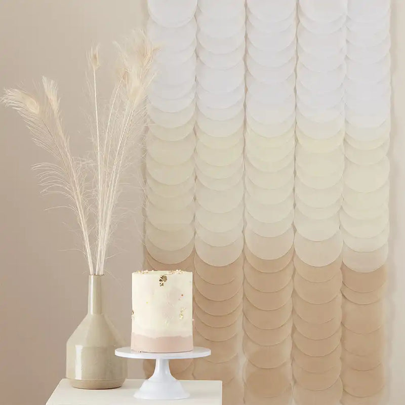 Paper Disc Backdrop - Neutral Ombre General Party