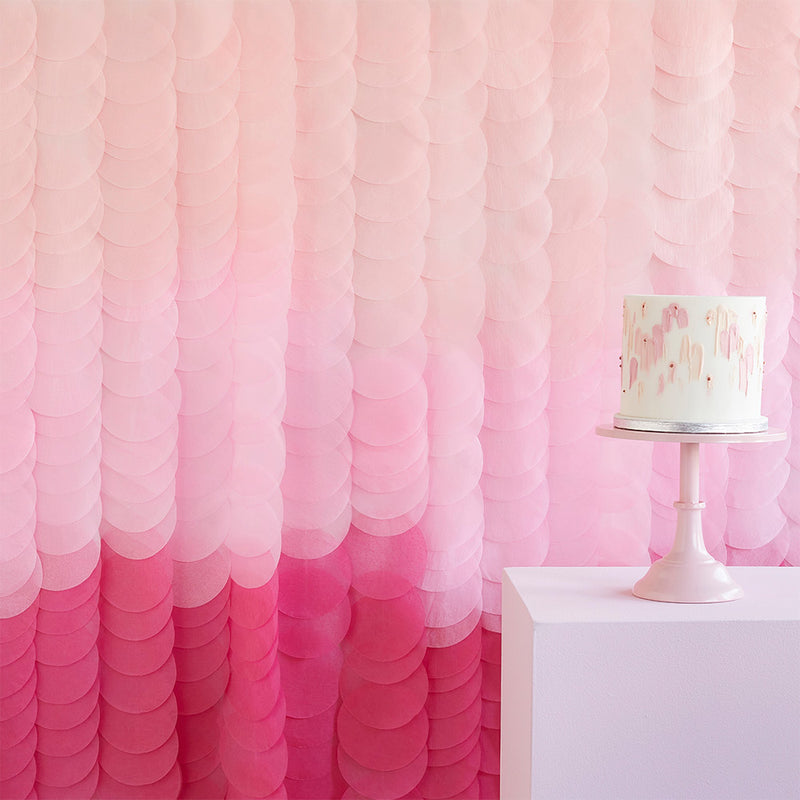 Paper Disc Backdrop - Pink Ombre