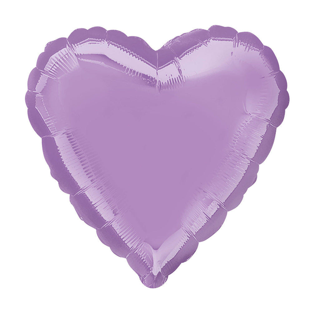 Heart Foil Balloon - Metallic Pearl Lavender General Party