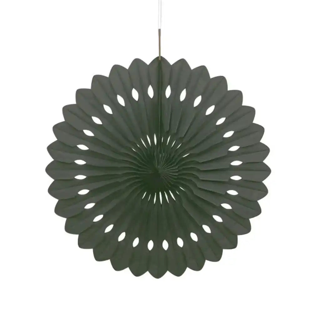 Decorative Paper Fans - Black (x3) General Party