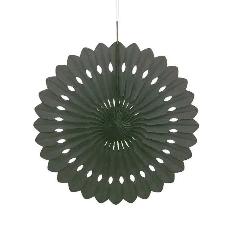Decorative Paper Fans - Black (x3) General Party