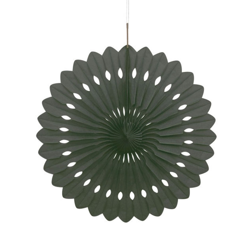 Decorative Paper Fans - Black (x3)