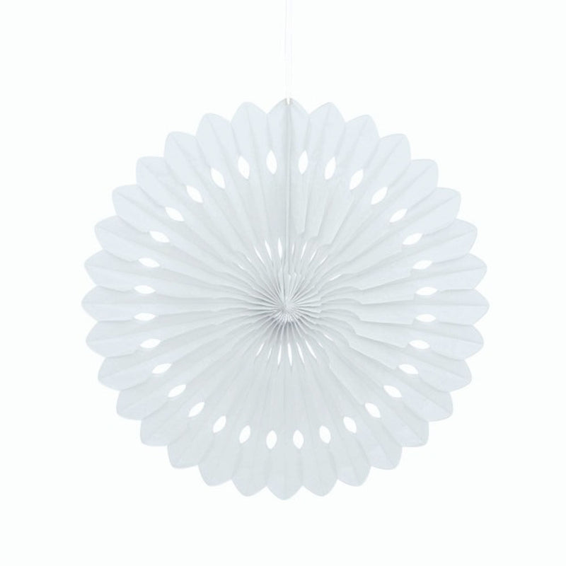 Decorative Paper Fans - White (x3)