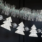 Silver Tinsel Tree Garland