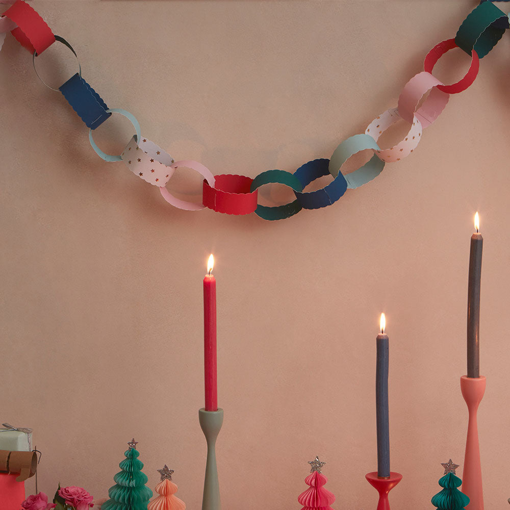 Christmas Scalloped Paper Chains Christmas