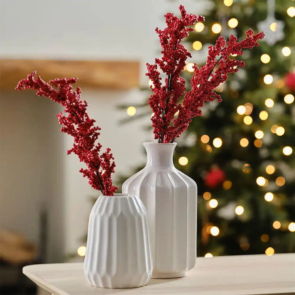 WinTS 9-Piece Christmas Party Decorations Set - Hanging Paper Lanterns, Honeycomb Tree & Hat, Garland