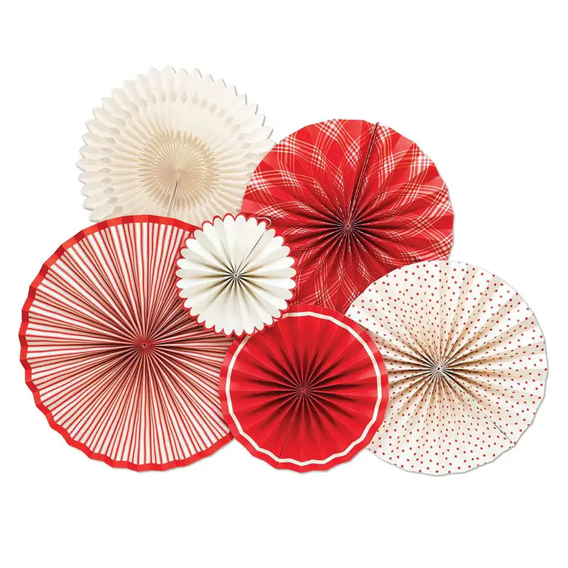 Wooden Fan Set - Red Christmas 2024