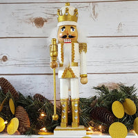 King Nutcracker Gold & White Christmas 2023