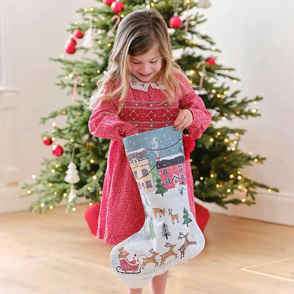 Festive Scene Christmas Stocking Christmas 2024