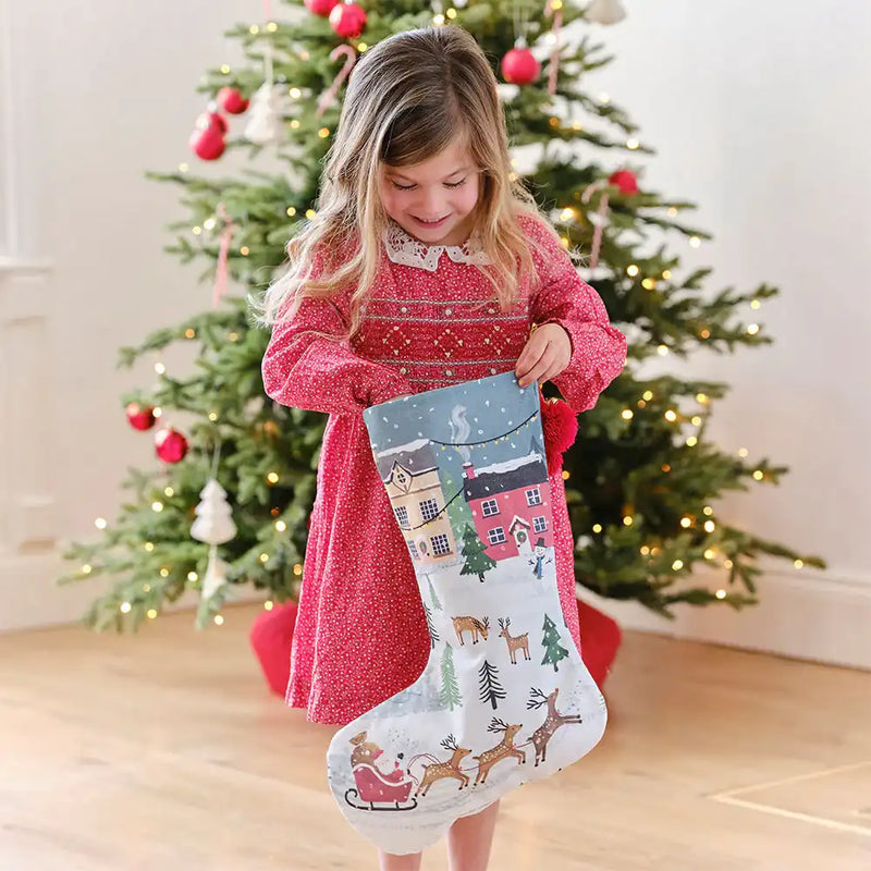 Festive Scene Christmas Stocking Christmas 2024