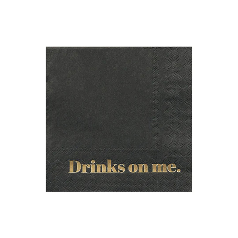 'Drinks On Me' Cocktail Napkins (x8)