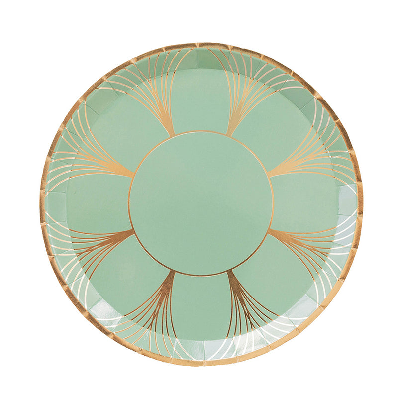 The Gatz Dinner Paper Plates - Sage Green (x8)