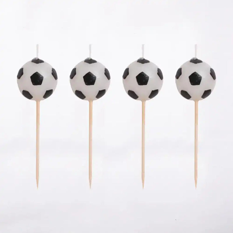 Football Birthday Cake Candles (x6) Kids Party