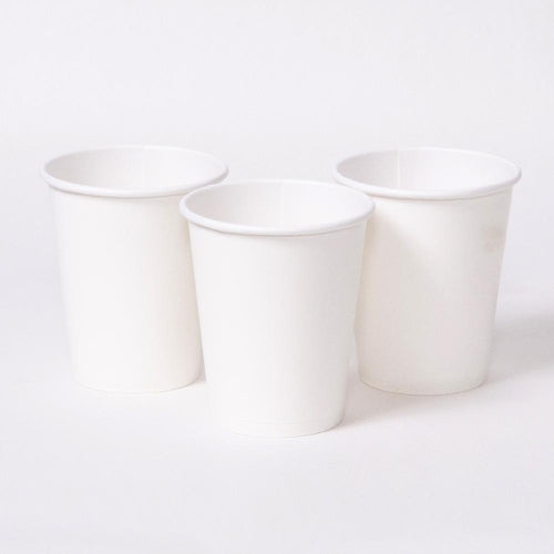 3 white party cups
