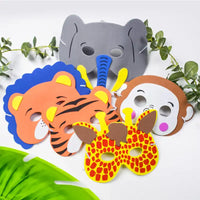 Jungle Foam Party Masks (x6) Kids Party