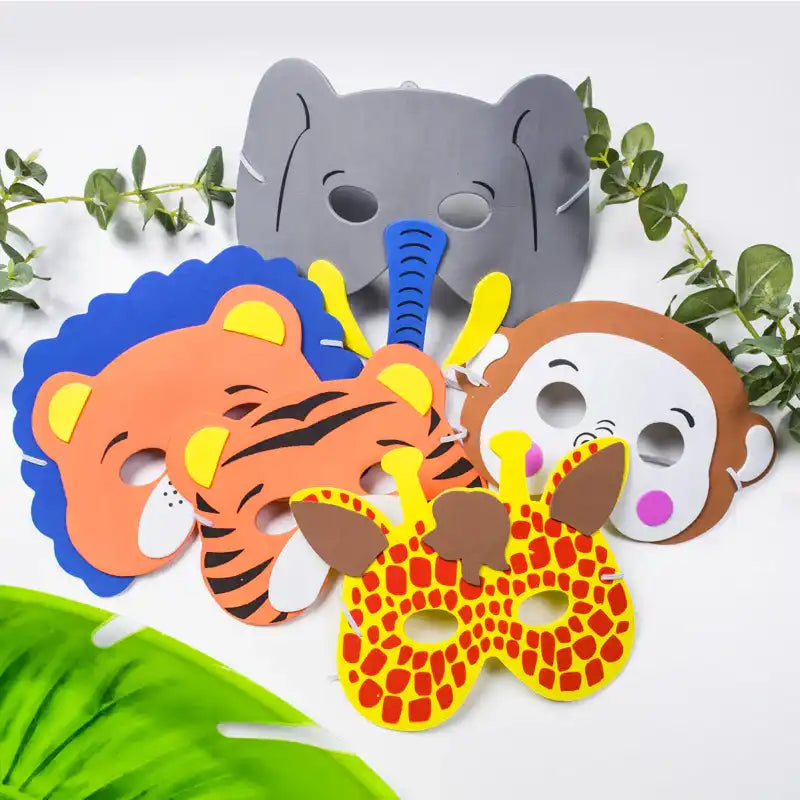 Jungle Foam Party Masks (x6) Kids Party