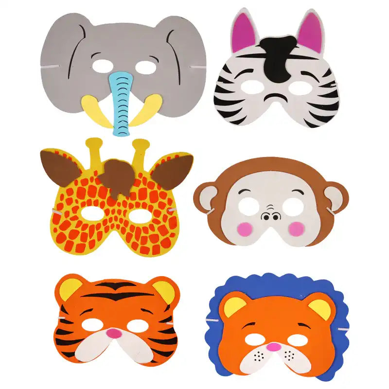 Jungle Foam Party Masks (x6) Kids Party