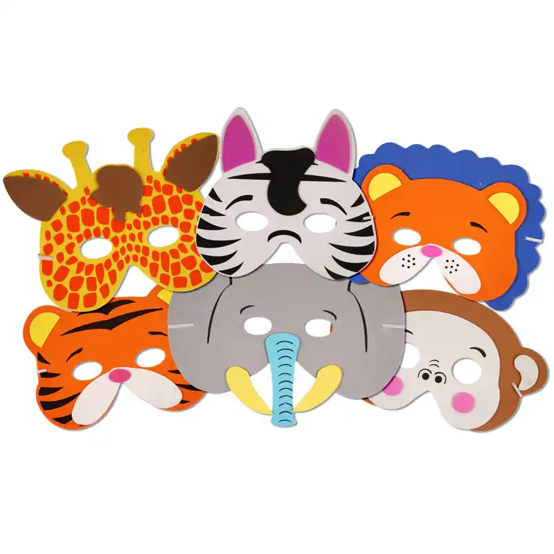 Jungle Foam Party Masks (x6) Kids Party