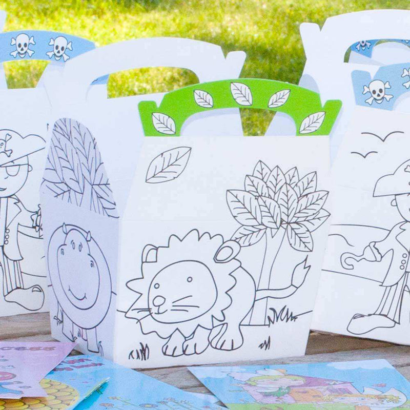 Jungle Colour In Party Boxes (x4) Kids Party