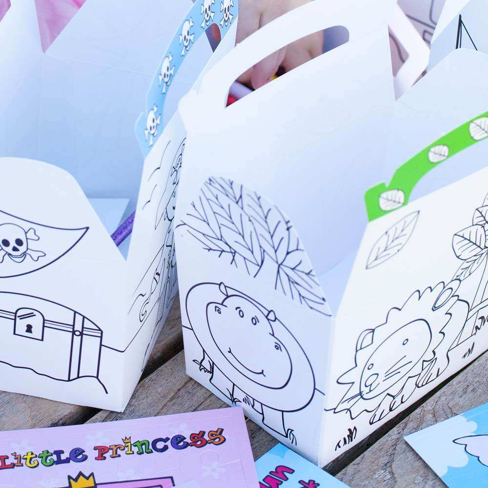 Jungle Colour In Party Boxes (x4) Kids Party