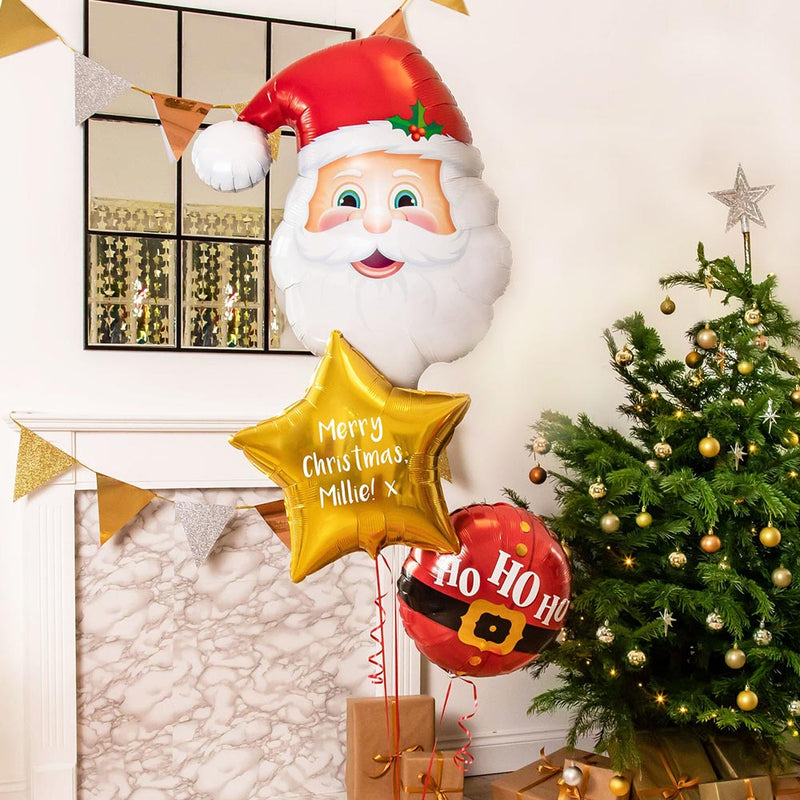 Personalised Balloon Bunch - Santa's on his Way Personalised Balloons