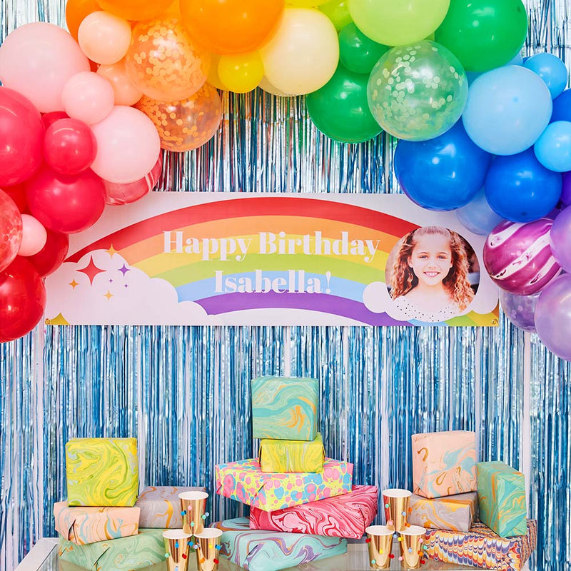 Rainbow Personalised Party Banner