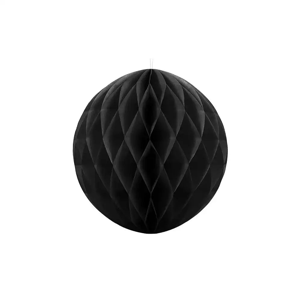 Honeycomb Paper Ball - Black Small (20cm) General Party
