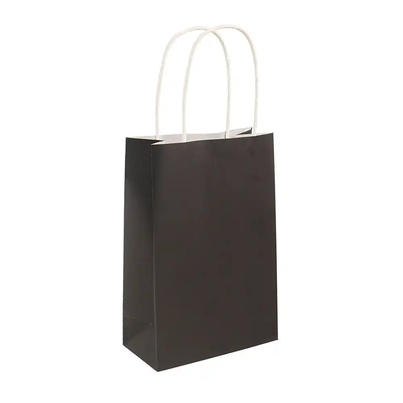 Black Party Bags with Handles (x12) General Party