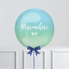 Personalised Orb Balloon - Blue & Green Ombre Personalised Balloons