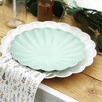 Large Cream Compostable Scalloped Party Plates (x8)