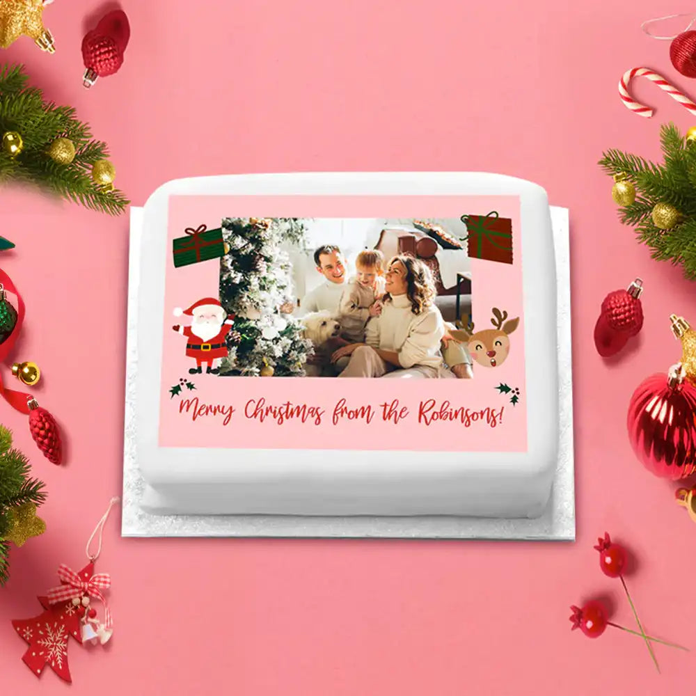 Personalised Photo Cake - Christmas Characters Personalised Cake