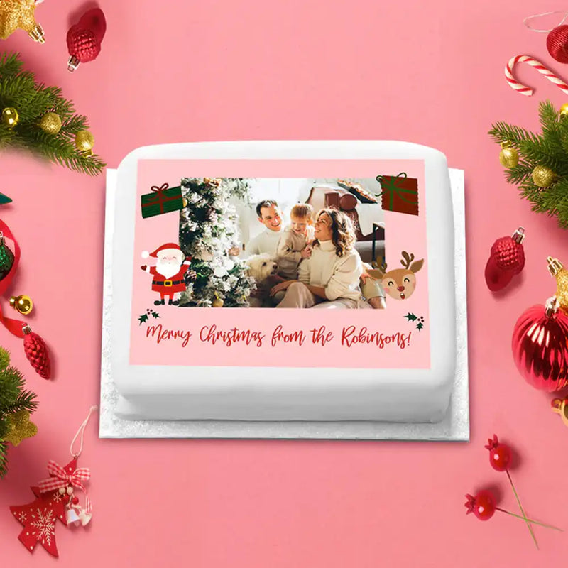 Personalised Photo Cake - Christmas Characters Personalised Cake