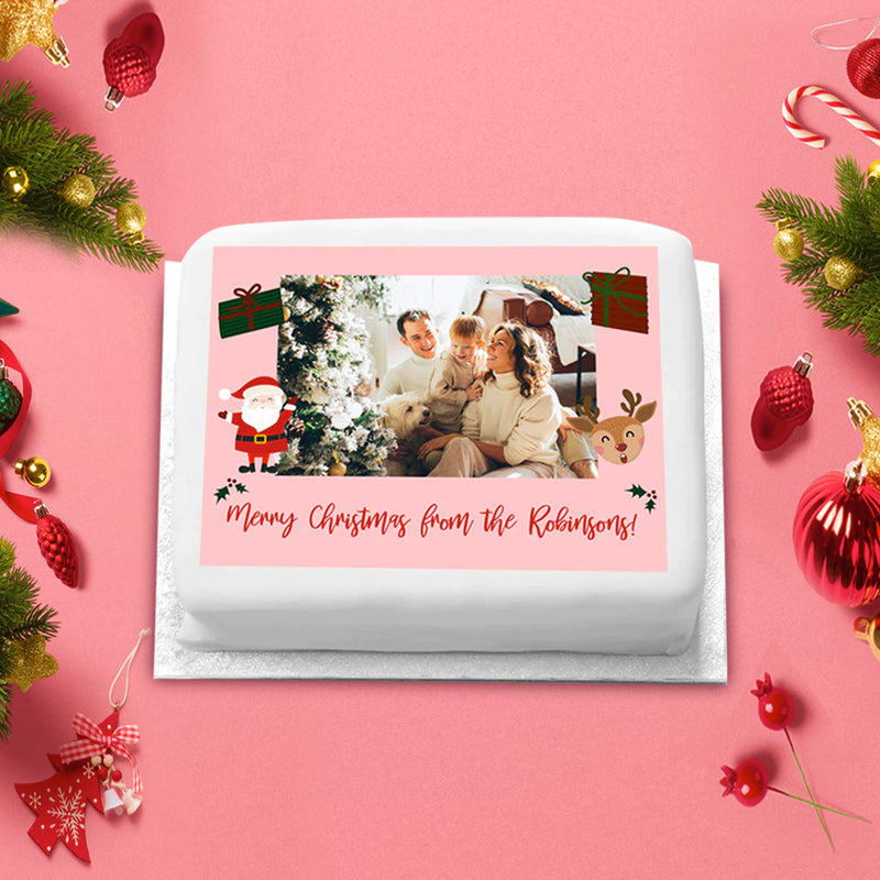 Personalised Photo Cake - Christmas Characters