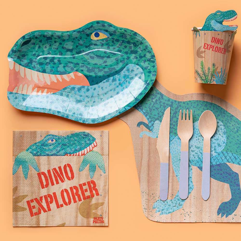 Dino Explorer Paper Party Plates (x8) Own Brand