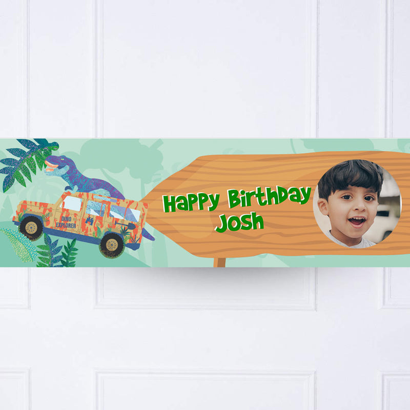 Dino Explorer Personalised Party Banner