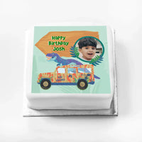 Personalised Photo Cake - Dino Explorer Personalised Cake
