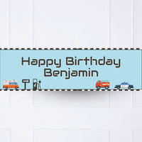 On The Road Personalised Party Banner Personalised Banner