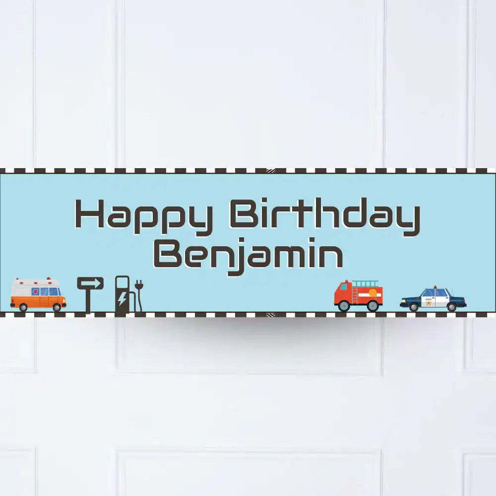 On The Road Personalised Party Banner Personalised Banner