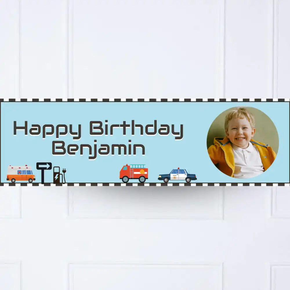 On The Road Personalised Party Banner Personalised Banner