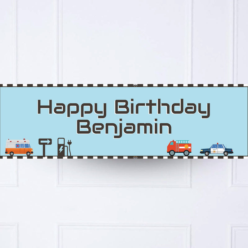 On The Road Personalised Party Banner