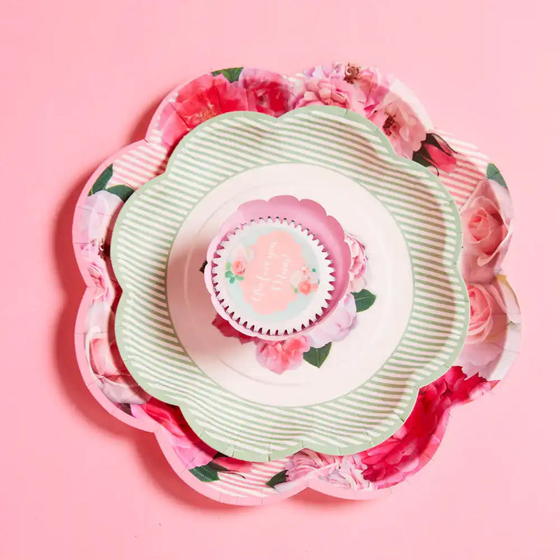A Very English Rose Paper Party Plates (x8) Own Brand
