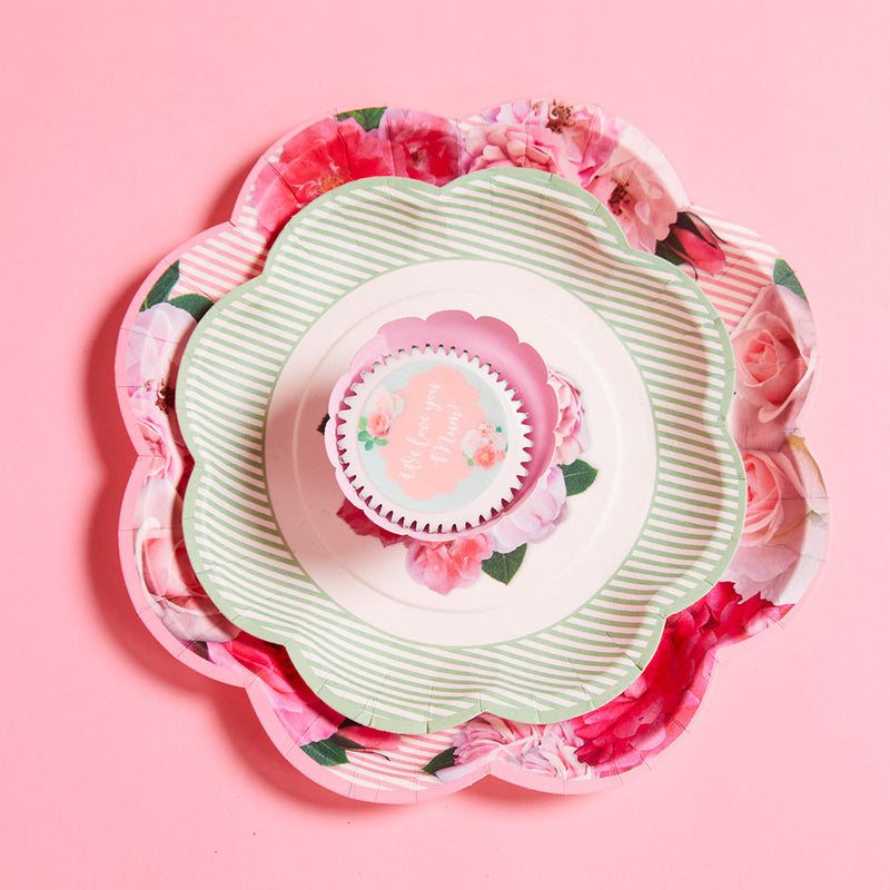 A Very English Rose Paper Party Plates (x8)