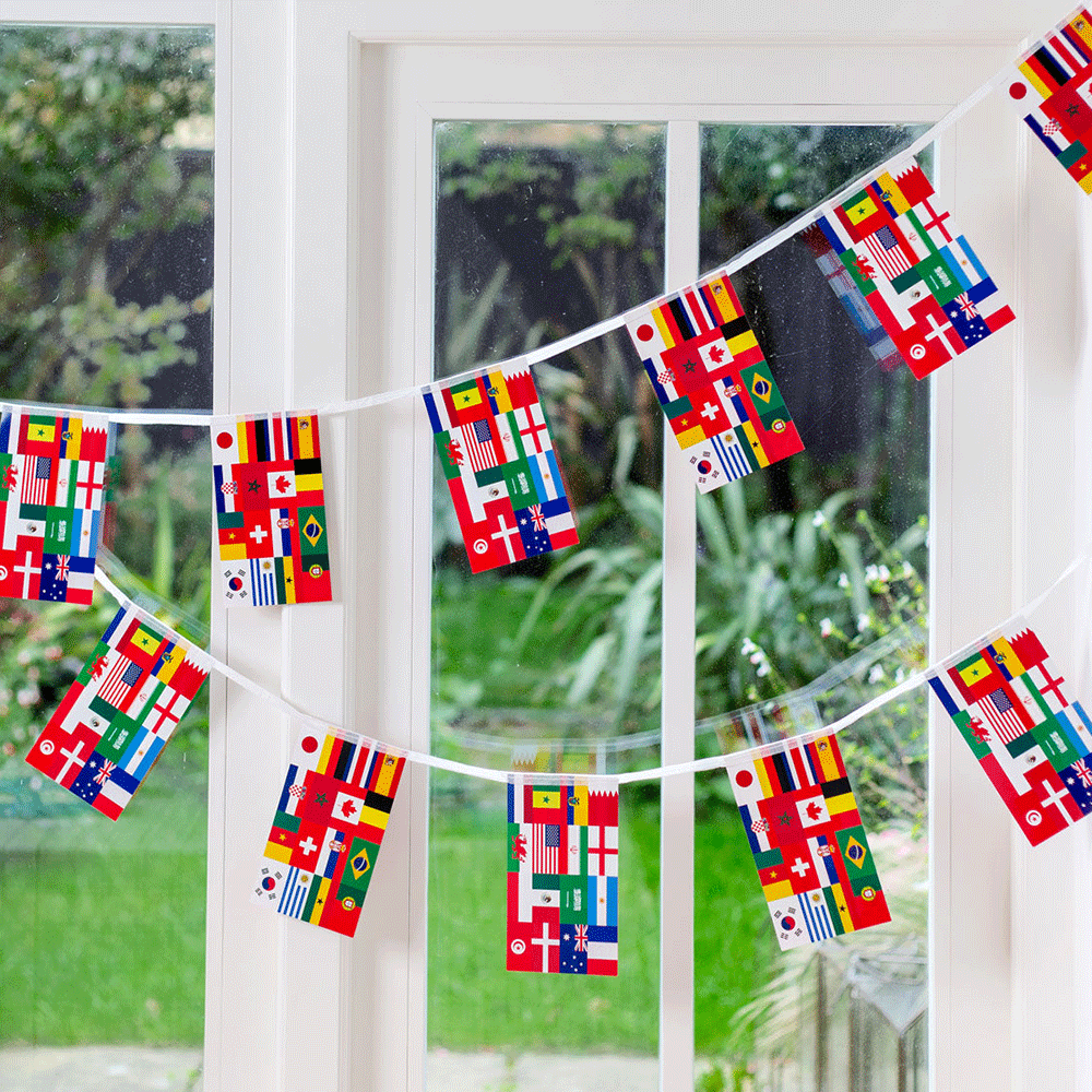 Sporting Nations Flag Bunting (3m) Kids Party