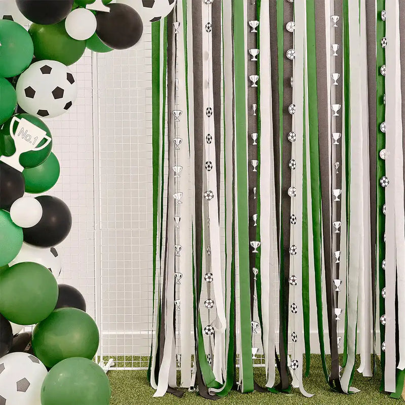 Paper Streamer Football Party Backdrop Football