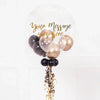 Personalised Bubble Balloon in a Box – Gold Deco Personalised Balloons