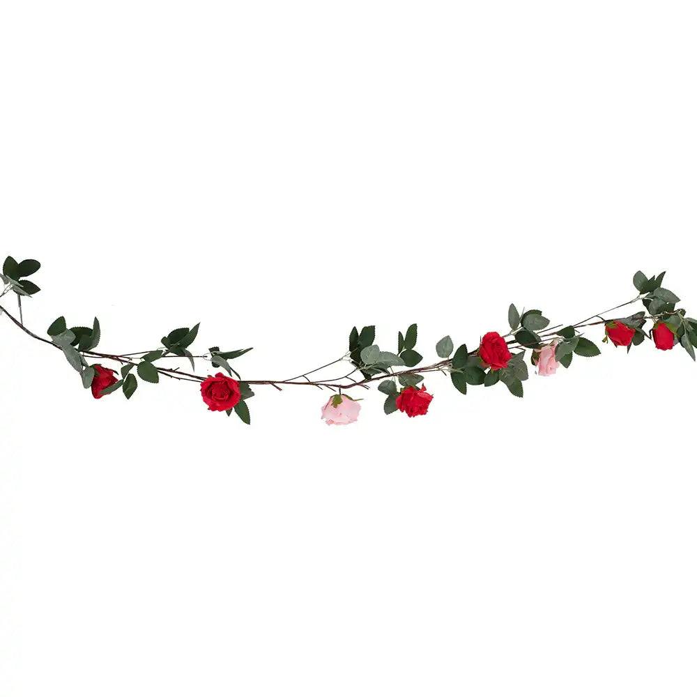 Rose Garland With String Lights Valentine's Day