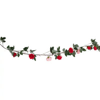 Rose Garland With String Lights Valentine's Day