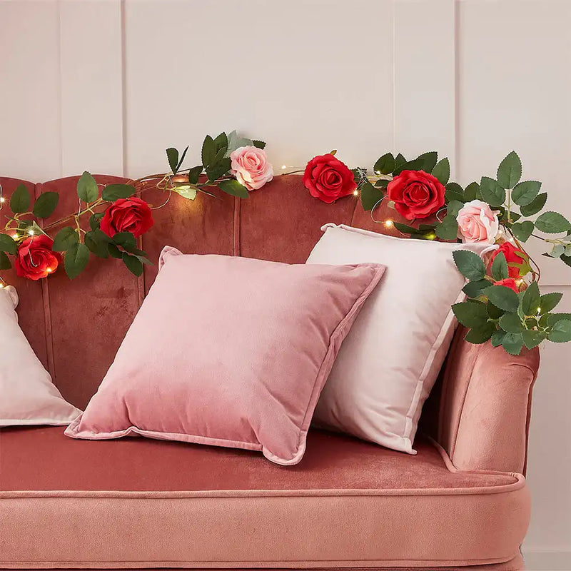 Rose Garland With String Lights Valentine's Day