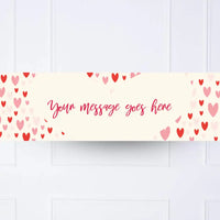 Heart Confetti Personalised Party Banner Message None Personalised Banner